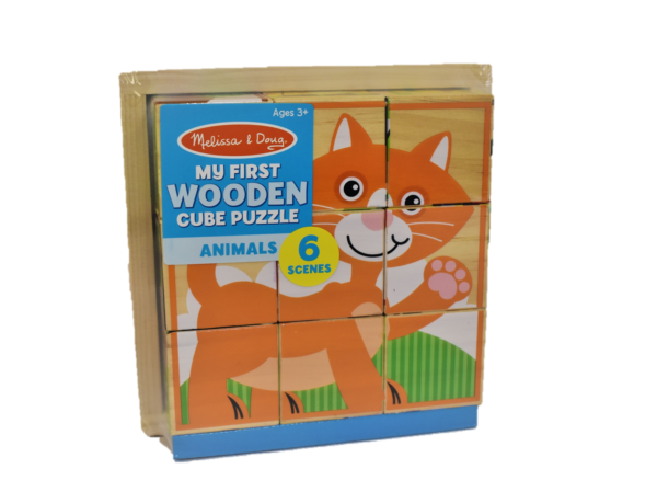 Wooden Cube Puzzle, Animals