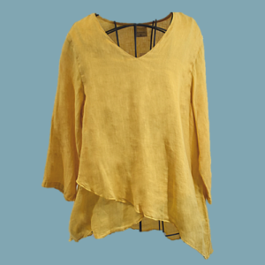 Goldenrod Asymmertrical Layered Top
