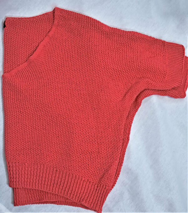 Italian Collo Largo Knit Sweater in Red